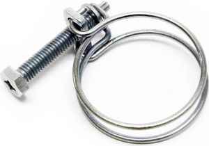 Wiltec Drahtschlauchschelle W1 40-45mm 2,2mm M6x40 aus verzinktem Stahl Schlauchschelle für Schlauchtüllen, Gewinde- und Rohrenden