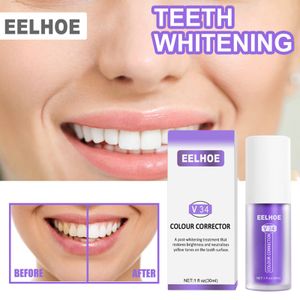 Whitening Zahnpasta,Lila Zahnpasta Zahnaufhellung Zahnflecken Erfrischender Zahnaufhellende Zahnpasta,Reinigung und Aufhellung Entfernen Zahnstein