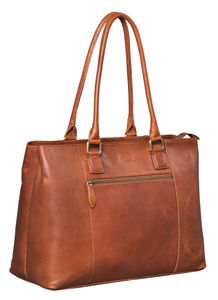 Benthill Damen Tasche aus Echt-Leder - Shopper aus Rindsleder - Handtasche mit Reißverschluss - Schultertasche / Ledertasche - Vintage Umhängetasche