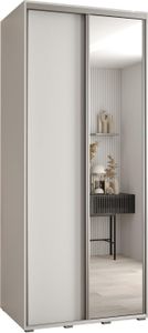 MEBLE KRYSPOL Davos 3 Schrank, zwei Türen - 235,2x110x60 cm - Weiß Weiß Silber