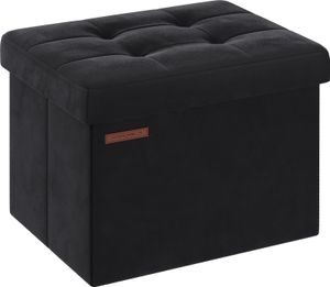 SONGMICS Sitzbank mit Stauraum, klappbare Sitztruhe, Aufbewahrungsbox mit Deckel, Fußbank, 31 x 41 x 31 cm, bis 130 kg belastbar, für Flur