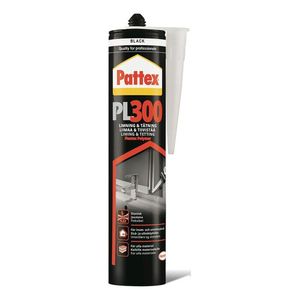 Pattex Montagekleber Baukleber Sockelkleber PL 300 1 x 300 ml  - Schwarz -