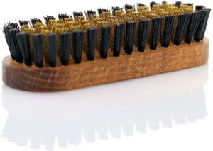 Messingbürste Wildlederbürste Raulederbürste (Holzkörper 120x39x28mm)