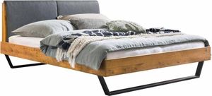 54794 Postel z masivu Pietro, 140-180 cm, volitelná, divoký dub olejovaný, výška nohou:20 cm, plocha na ležení:160 x 200 cm
