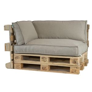 2L Home & Garden Paletenkissen Set Metro Lounge Beige - 3 Teilige Set mit Paletenkissen, Rückenkissen und Seitenkissen.