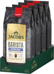 JACOBS Kaffeebohnen Barista Editions Espresso Espressobohnen 4x 1 kg Ganze Bohne