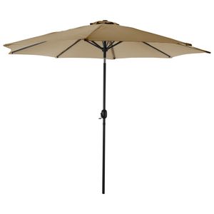 Raburg Sonnenschirm Sunny Easy+ in Taupe/Graubraun - XXL Gartenschirm neigbar mit Sonnenschutz UV50+, 3x3 m - Stoff 160g