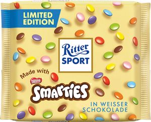 Ritter Sport Smarties kolorowy baton z białej czekolady 100g