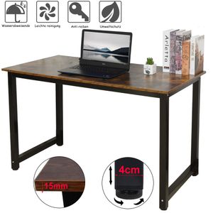 Computertisch 120 x 75 x 60 cm Schreibtisch Industrie-Design Holzoptik Metallgestell PC-Tisch Arbeitstisch