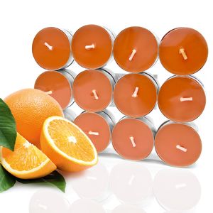 Duft-Teelichter, Orange, 24 Stück