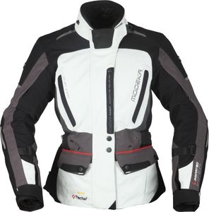 Modeka Viper LT Textiljacke Damen hellgrau / dunkelgrau / schwarz 46