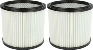vhbw 2x Faltenfilter kompatibel mit Parkside PNTS 35/5(E/S), 30/9 E Staubsauger - Patronenfilter, Weiß