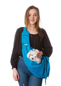 Tragetuch Hund, Katze Haustier Hand Schleuderträger Schultertasche Fronttasche hundetragebeutel Blau Hobbydog