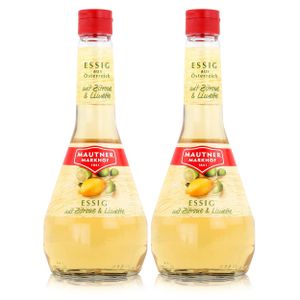 Mautner Essig mit Zitrone & Limette 0,5L - Essig aus Österreich (2er Pack)