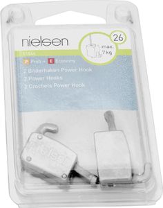 Stabiler Bilderhaken Power Hook für Galerieschiene (2 Stück/Packung)