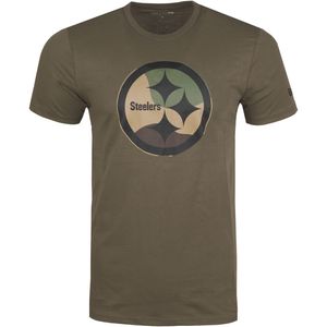 New Era Camo Logo Shirt - NFL Pittsburgh Steelers oliv - XL