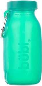 Bübi Bottle Faltbare Silikon Flasche 414ml aquamarin Trinkflasche perfekt für unterwegs oder zum Sport nachhaltig und umweltfreundlich