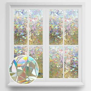 4 Stück Sichtschutzfolie 3D Fensterfolie Selbstklebend UV Sichtschutz Statische 45x100cm Glasfolie Fensterfolien