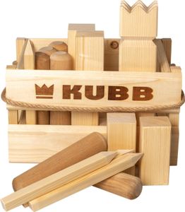 Gra plenerowa KUBB w drewnianej skrzynce