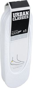 Ponožky Urban Classics Invisible Socks 5-Pack white - 39–42