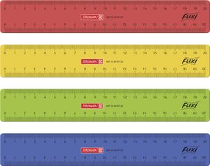 Linijka Flexi 20 cm kolorowa, indywidualnie blistrowana