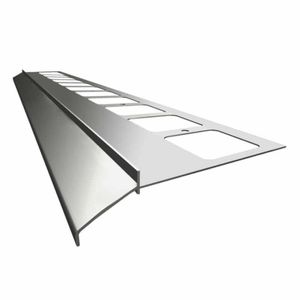 Renoplast Aluminium Traufprofil K100 Keramikboden, Profil 200cm, Grau