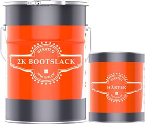 BEKATEQ LS-170 2K Bootslack glänzend, 1kg Hellblau, für GFK Boote, Kunststoffboote Kunststoff Farbe lackieren - 2K Lack mit Härter