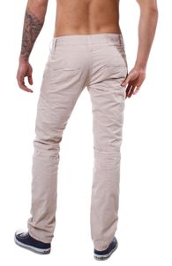 Rerock Herren Chino Hose Pants Slim Fit schmale Passform Sommer Look 3364, Grösse:W33, Farbe:Türkis