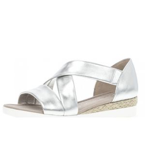 Gabor Comfort Damen Sandale in Silber, Größe 6.5