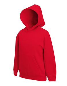 F421NK - Fruit of the Loom Kids´ Classic Hooded Sweat Red    140