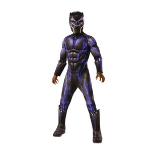 Black Panther - "Deluxe" Kostüm - Kinder BN5513 (128) (Schwarz)