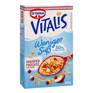 Dr. Oetker Vitalis weniger süß Knusper mit trockenen Früchten 500g