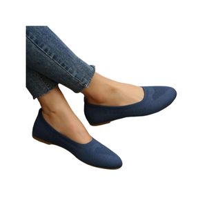 Damen Flachschuhe Komfort Freizeitschuhe Mode Slip Auf Anti-Rutsch Schuhe Ladungen Blau,Größe:EU 43