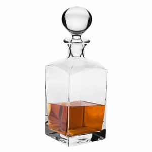 KROSNO Caro Whisky Karaffe mit Stopper, 1000 ml, Handgemacht