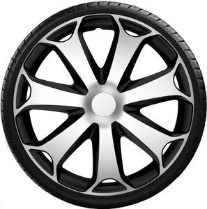 Poklice 15" MEGA Silver-Black sada 4 kusy