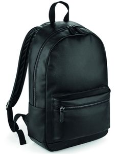 Faux Leather Fashion Backpack 31 x 47 x 16 cm - Farbe: Black - Größe: 31 x 47 x 16 cm