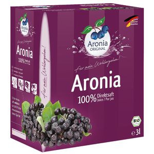 Aronia ORIGINAL Aronia Muttersaft aus deutschem Anbau | 3 Liter 100% Aroniasaft | Direktsaft ohne Konservierungsstoffe, ohne Zuckerzusatz (lt. Gesetz)