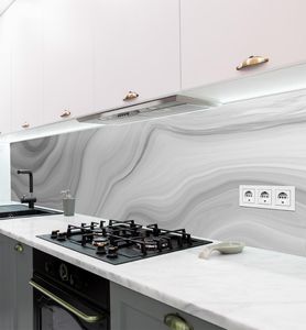 Küchenrückwand Marmor hellgrau selbstklebend, groesse_krw:400 x 60cm