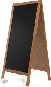 Kundenstopper mit Holzrahmen hellbraun 56x51x120cm Modern Kundenstopper mit Holzrahmen hellbraun 56x51x120cm Modern