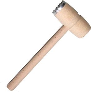 Fleischklopfer mit 1 Metallaufsatz 29cm | Küchenklopfer zum Zerschlagen von Fleisch | Holzhammer mit Metallspitze Fleischklopfer mit 1 Metallaufsatz 29cm | Küchenklopfer zum Zerschlagen von Fleisch | Holzhammer mit Metallspitze