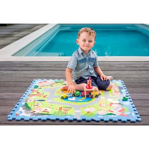 Plastica Foam Puzzle "Dorf", 9 Stcs