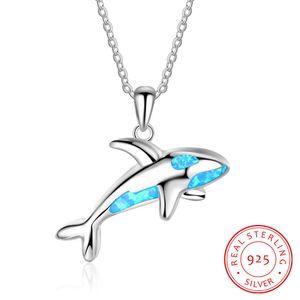 Opal-Wal-Halskette 925 Sterling Silber Opal-Wal-Anhänger-Halskette für Frauen
