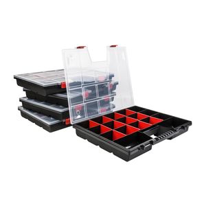 Sortimentskasten Sortierbox Werkzeugkiste NOR20 Rot Kunststoff x5