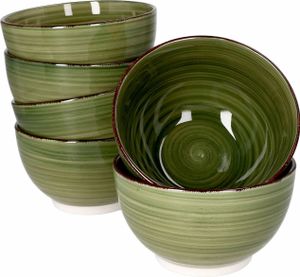sada 6 misek Waldi Bowl zelená 600ml miska na cereálie Vánoce
