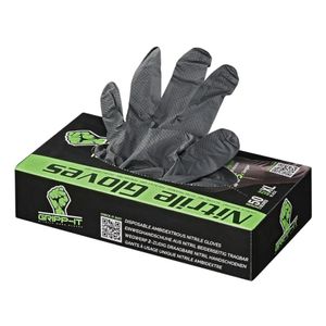 Nitril Einweghandschuhe Einweg-Handschuhe Einmalhandschuhe Gripp-IT XL schwarz