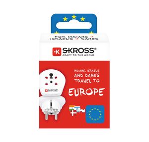 Cestovní adaptér Indie / Izrael / Dánsko pro Evropu
