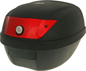 Top Case Koffer schwarz 28L / Reflektor rot