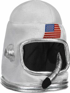 Astronauten-Helm Raumfahrer-Hut für Kinder weiss-silber