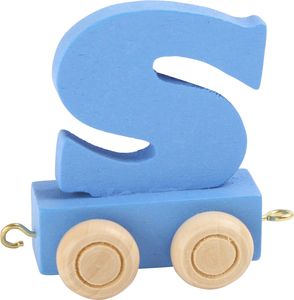 Small Foot Design 10369 'Buchstabenzug bunt' Holz Buchstabe S, blau (1 Stück)