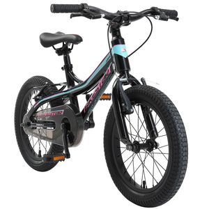 BIKESTAR Kinder Fahrrad MTB ab 4 Jahre | 16 Zoll Alu Mountainbike Kinderrad | Schwarz & Blau